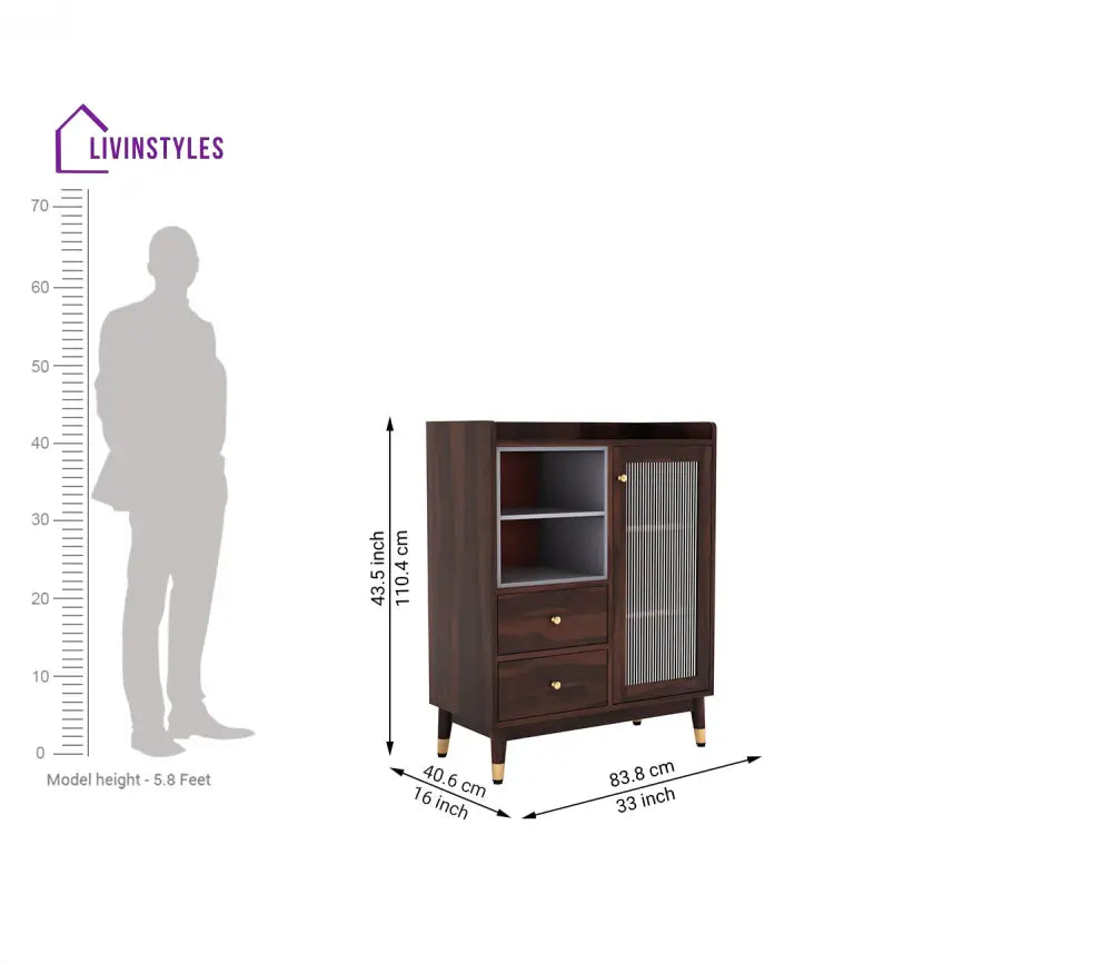 Lara Sheesham Wood Sideboard and Cabinet