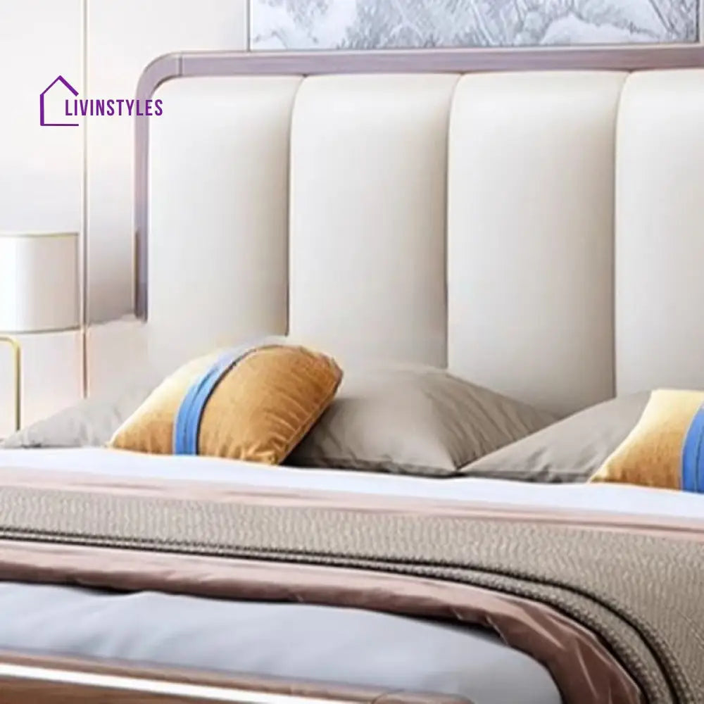 Ludmila Solid Walnut Wood Bed for Luxury Homes