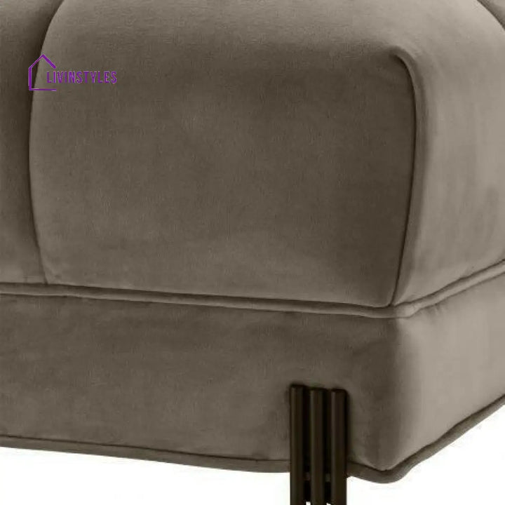 Luka Lounge Sofa Velvet with Black Legs Left Living