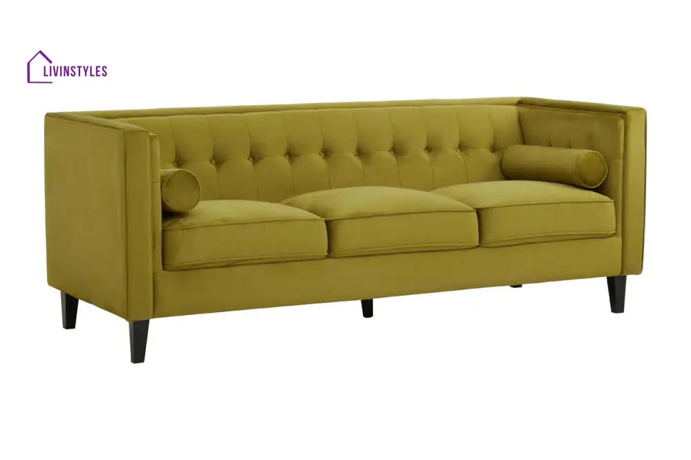 Luka Olive Velvet Sofa Living
