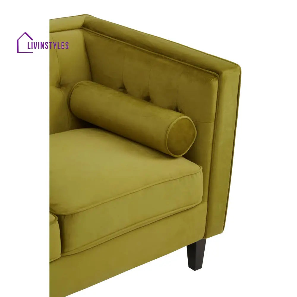 Luka Olive Velvet Sofa Living
