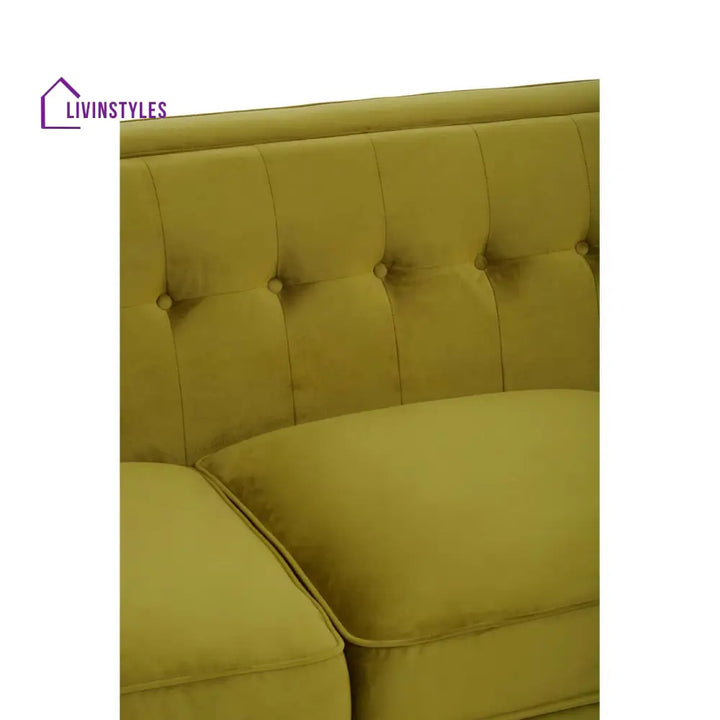 Luka Olive Velvet Sofa Living