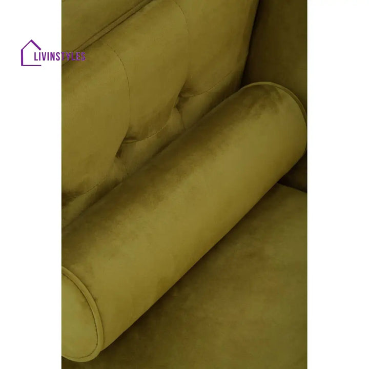 Luka Olive Velvet Sofa Living