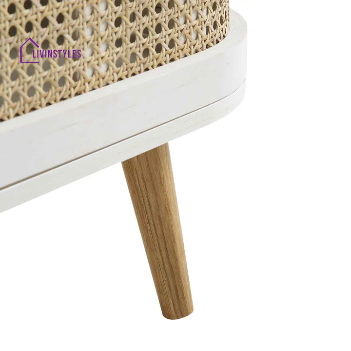 Izzy Curved Rattan 150cm TV Unit White TV Stands & Media Storage