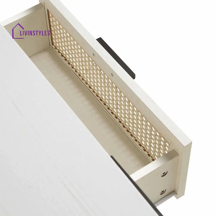 Izzy Curved Rattan 150cm TV Unit White TV Stands & Media Storage