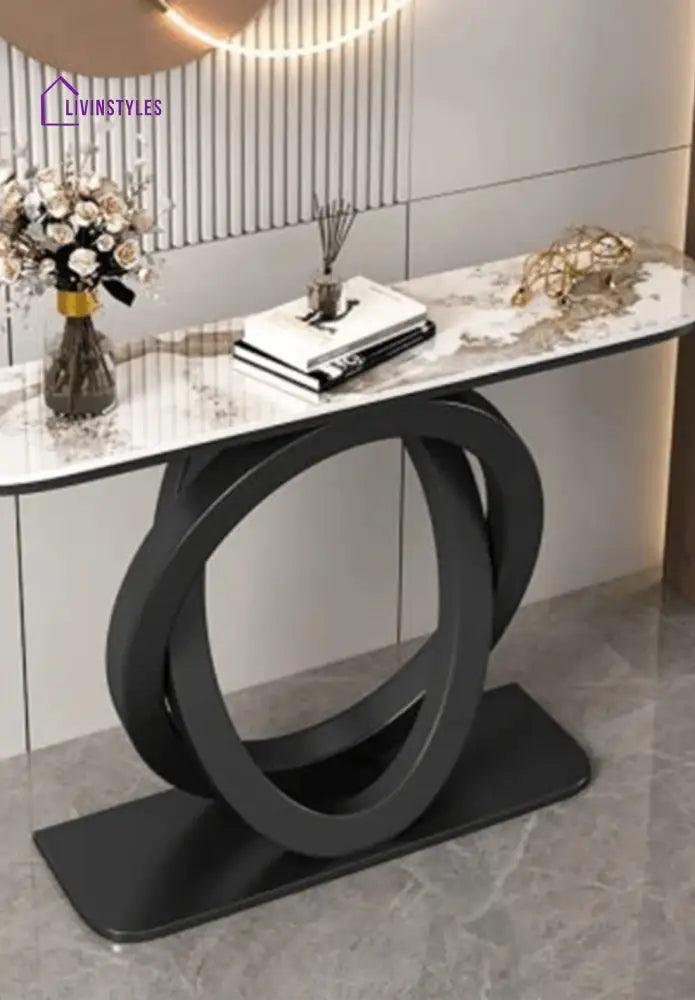Maria Console Table With White & Black Combination
