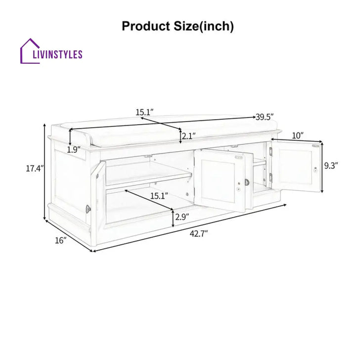 Maria Solid Wood Shoe Rack