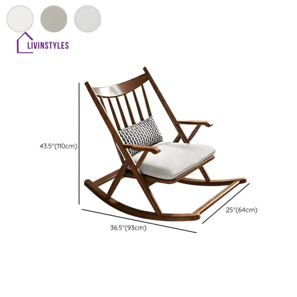 Marigold Solid Wood Rocking Chair for Living Room
