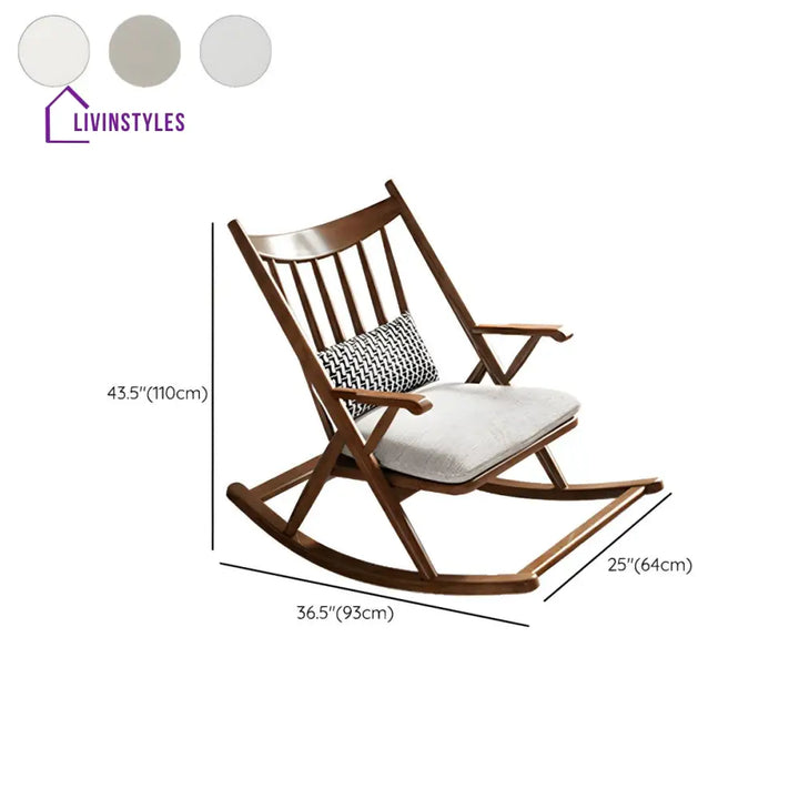 Marigold Solid Wood Rocking Chair for Living Room