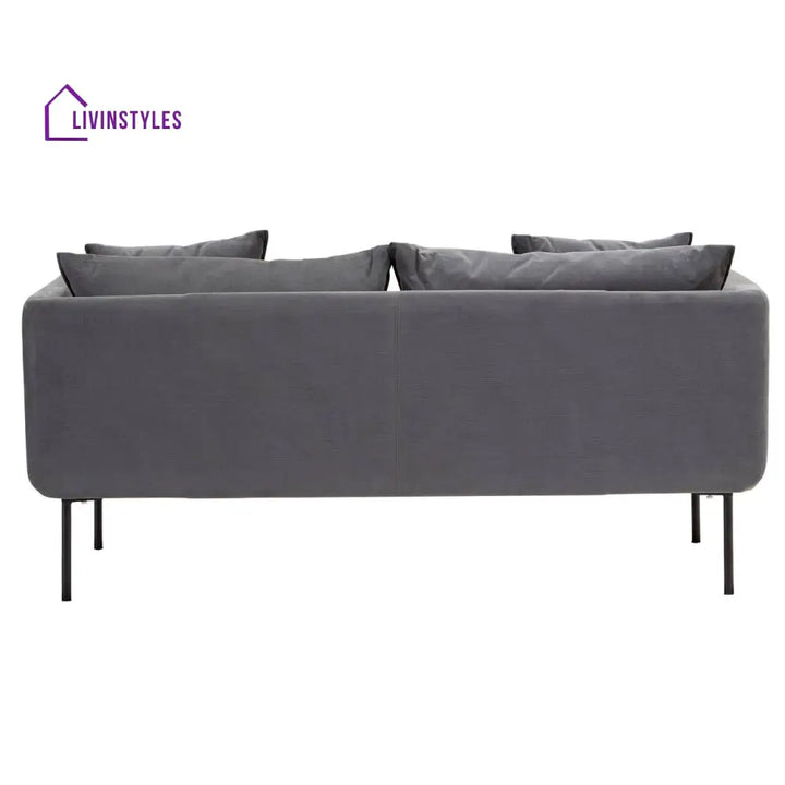 Mechislav Two Seater Grey Sofa Living