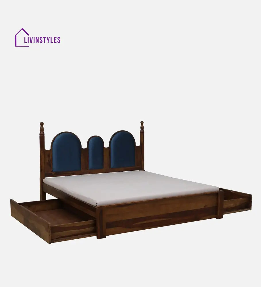 Millie Sheesham King Size Bed With Drawer Storage