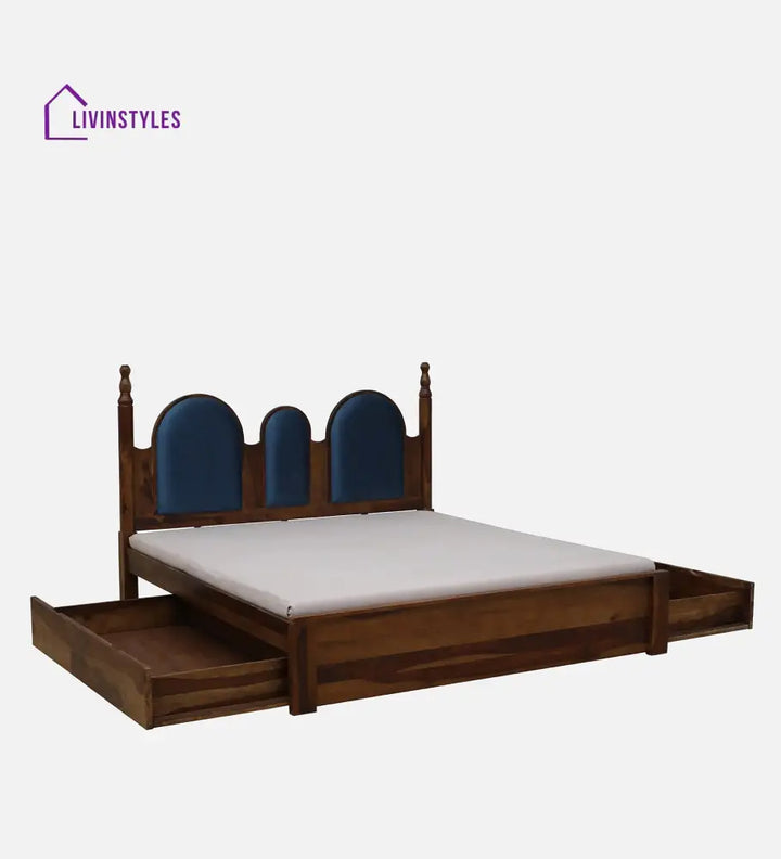Millie Sheesham King Size Bed With Drawer Storage