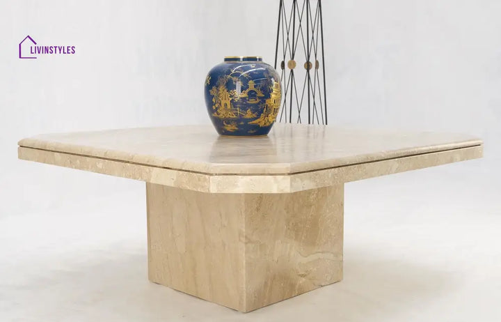 Modern and Luxury Square Single Pedestal Coffee Table