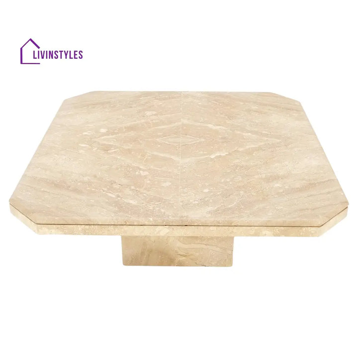 Modern and Luxury Square Single Pedestal Coffee Table