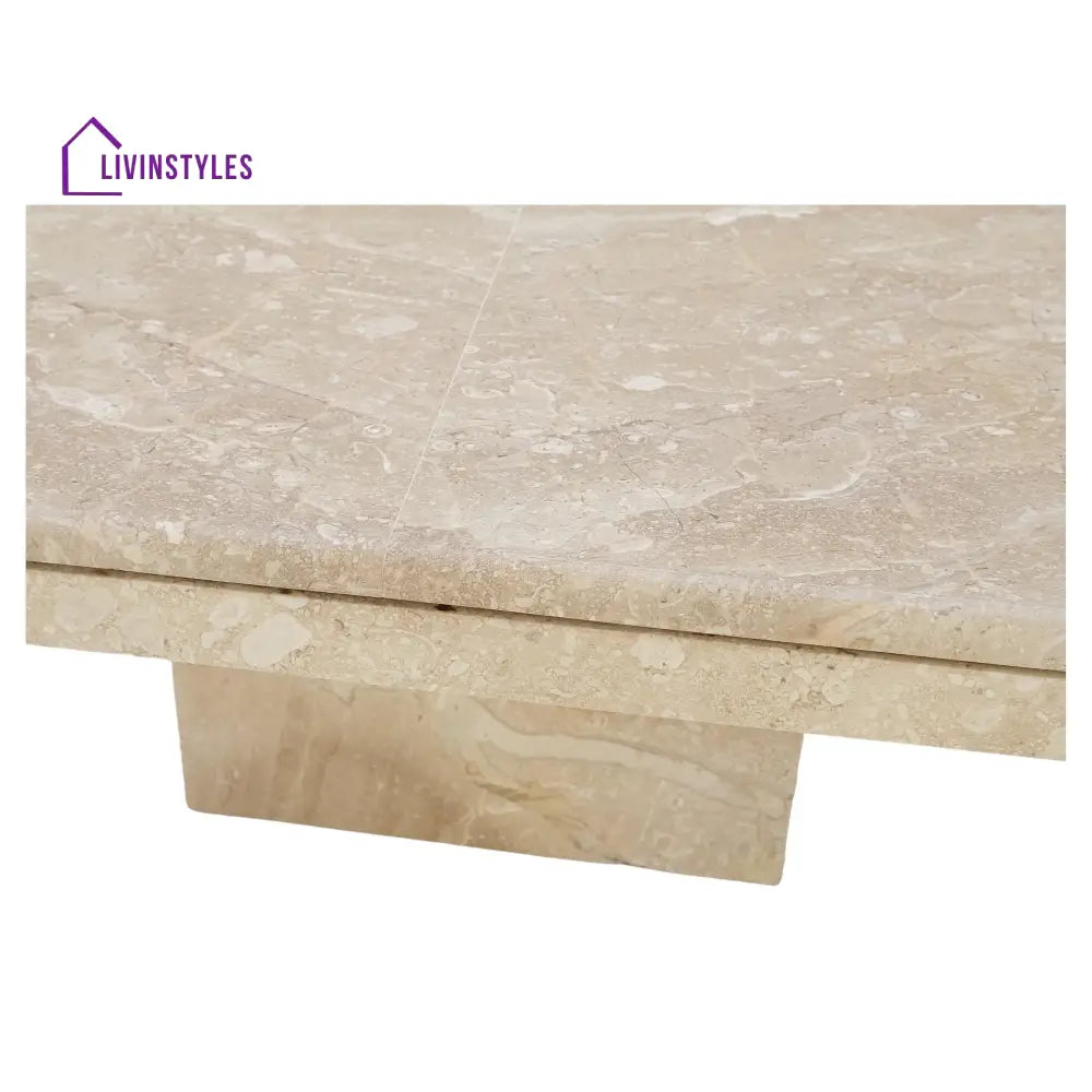 Modern and Luxury Square Single Pedestal Coffee Table