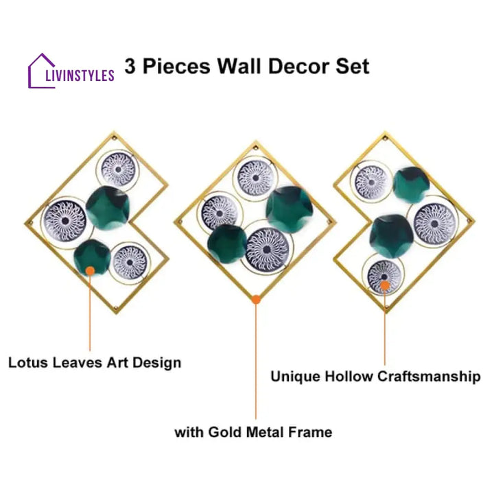 Modern Unique Lotus Leaves Metal Wall Art