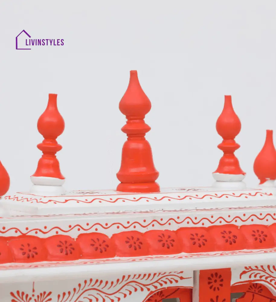 Multicolor Sheesham Wood & MDF Pooja Mandir With Door, - Ouch Cart
