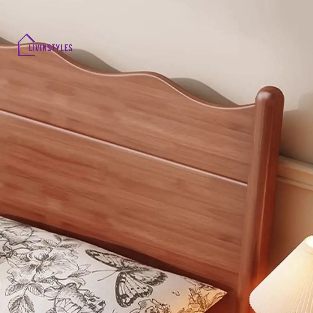 Nina Solid Walnut Wood Bed for Luxury Homes