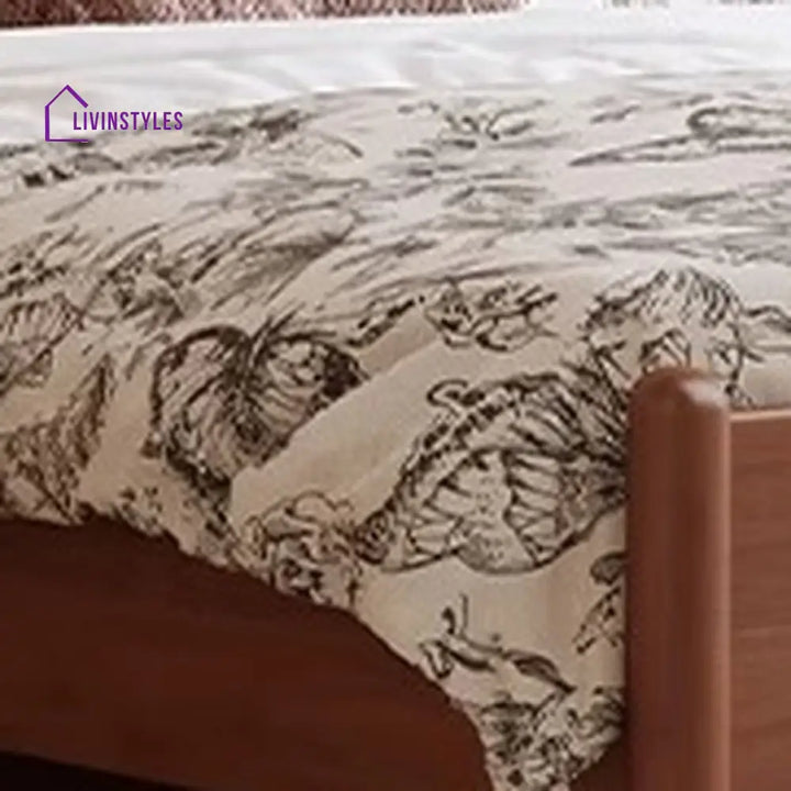 Nina Solid Walnut Wood Bed for Luxury Homes