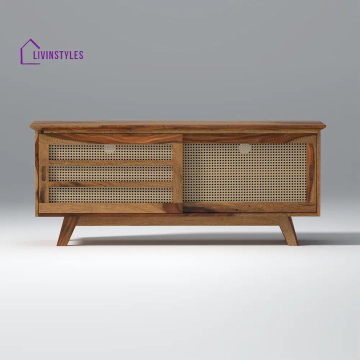 Ninel Sheesham Wood TV Unit in Natural Honey Colour tv units