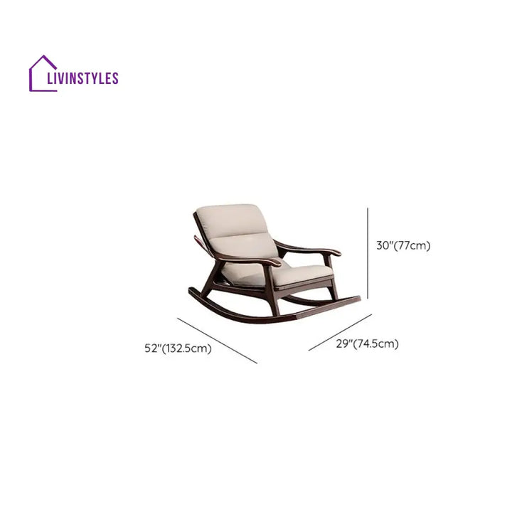 Novella Solid Wood Rocking Chair for Living Room