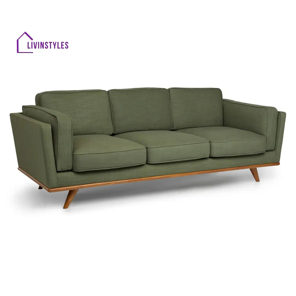 Nyra Solid Wood 3 Seater Sofa for Living Room