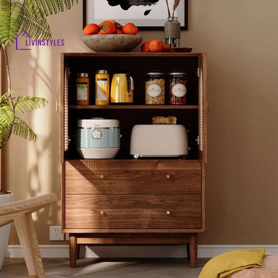 Oksana Solid Walnut Wood Chest of Drawers for Luxury Homes