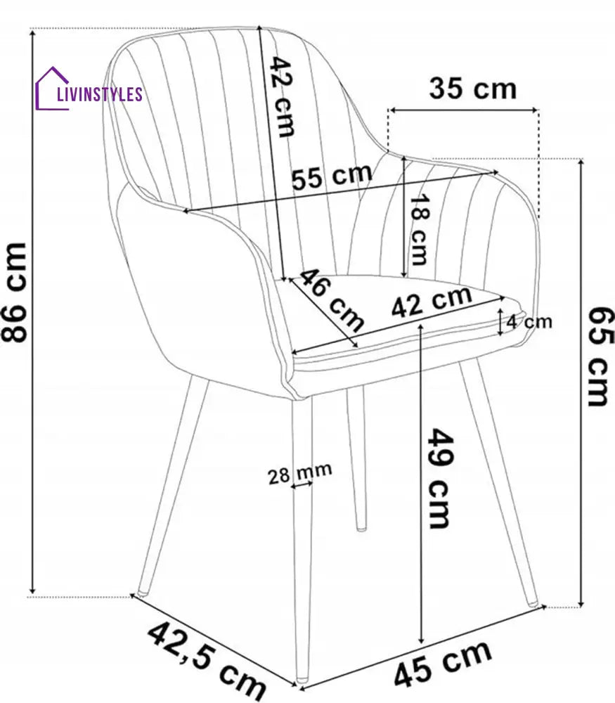 Olesya Velvet Sleek Lounge Chair Blue Furniture