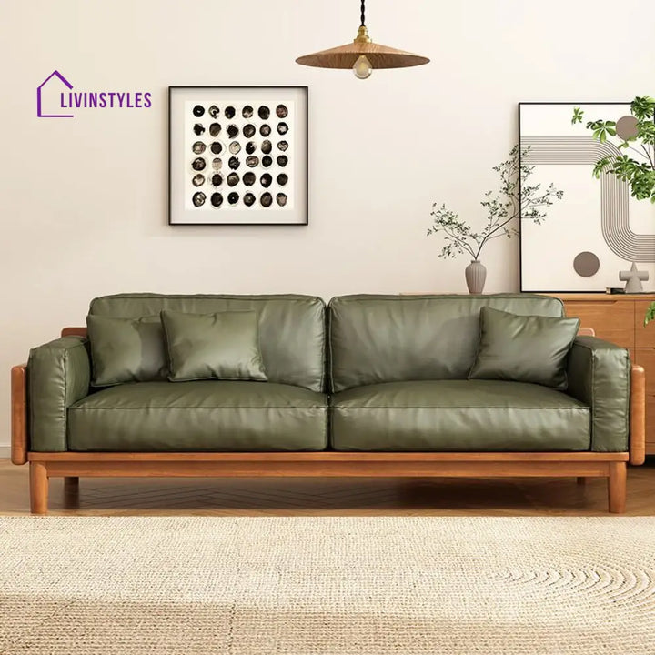 Oorvi Solid Wood 3 Seater Sofa for Living Room