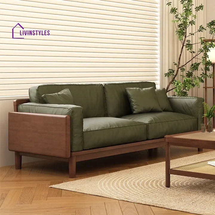 Oorvi Solid Wood 3 Seater Sofa for Living Room