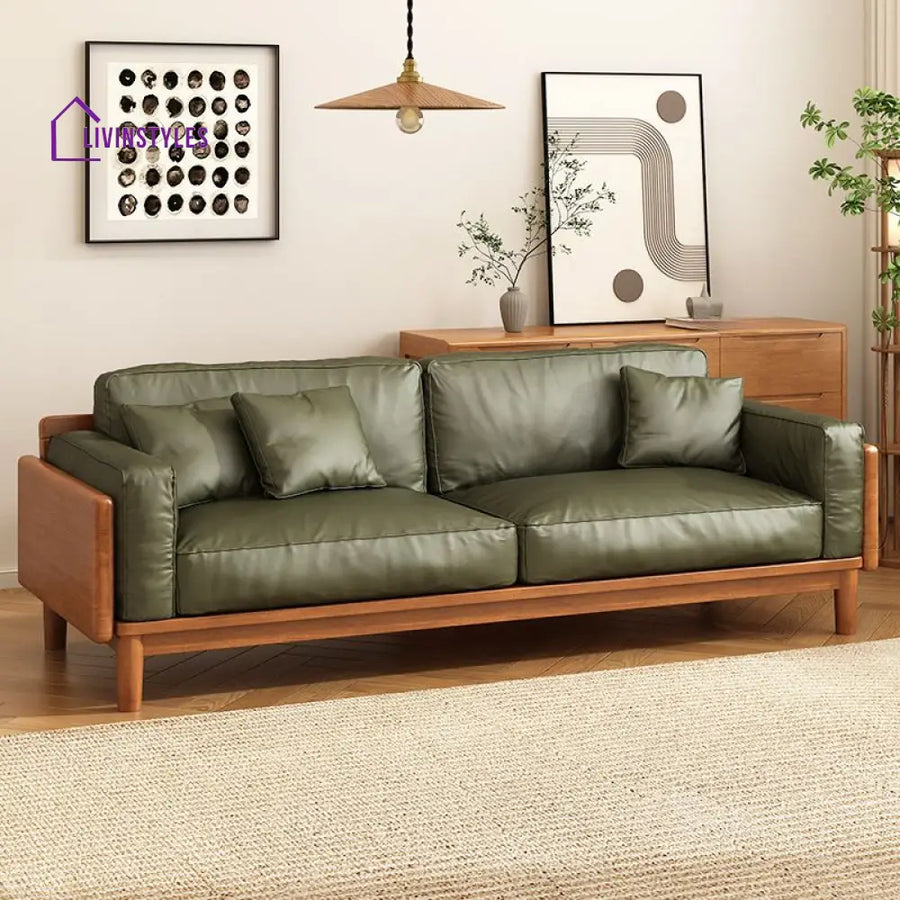 Oorvi Solid Wood 3 Seater Sofa for Living Room