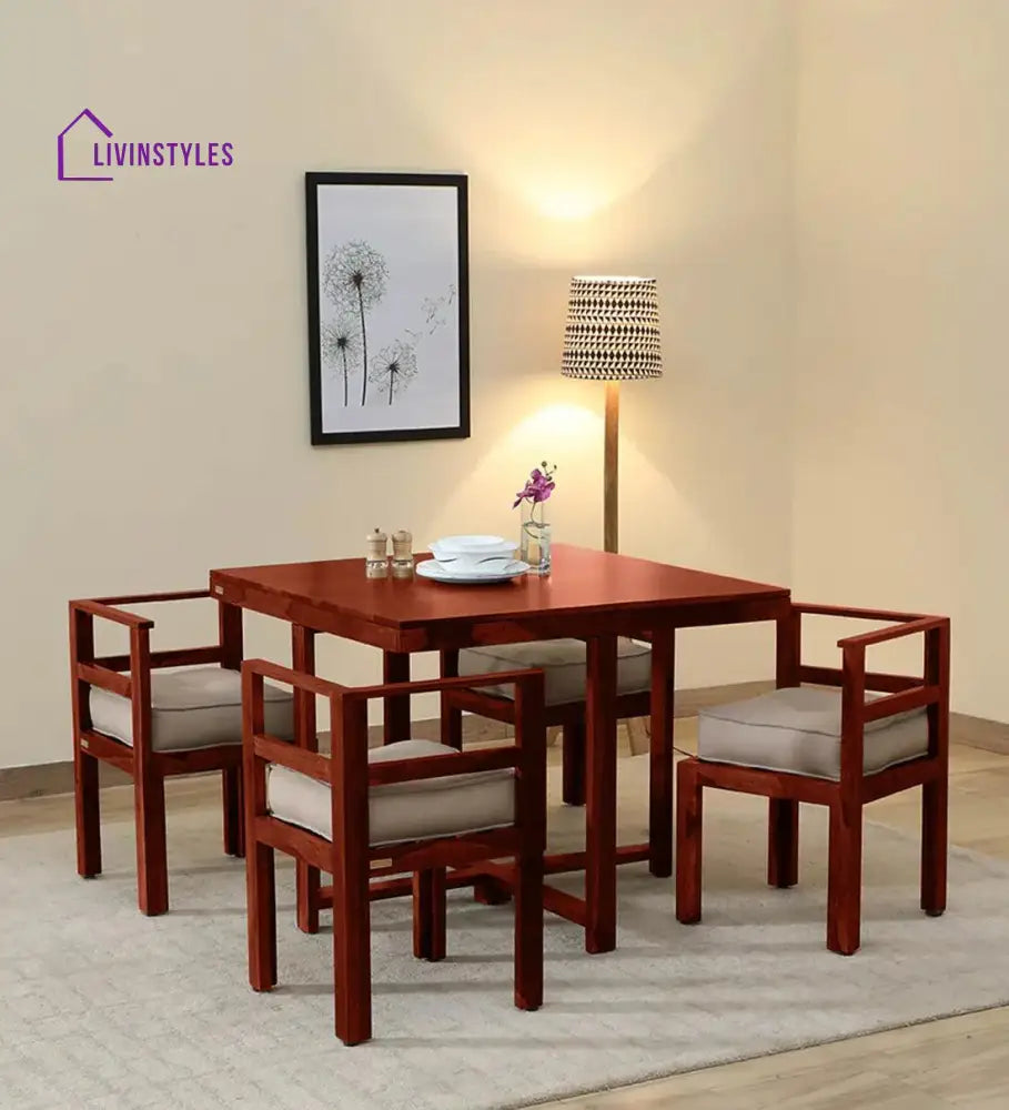 Orest Sheesham Wood 4 Seater Dining Set In Honey Finish Dinning set