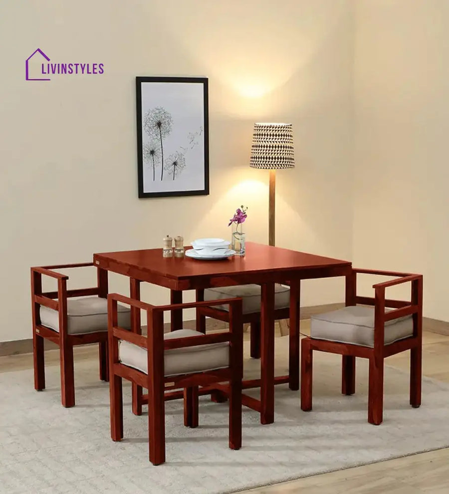 Orest Sheesham Wood 4 Seater Dining Set In Honey Finish Dinning set