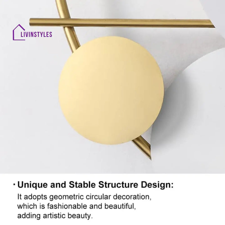 Pendulum Geometric Mute Metal Wall Clock