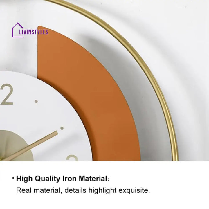 Pendulum Geometric Mute Metal Wall Clock