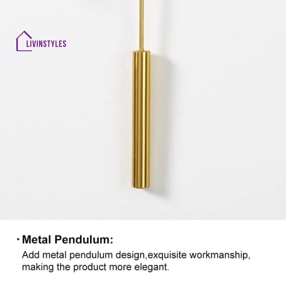 Pendulum Geometric Mute Metal Wall Clock