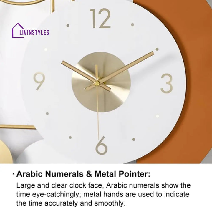 Pendulum Geometric Mute Metal Wall Clock