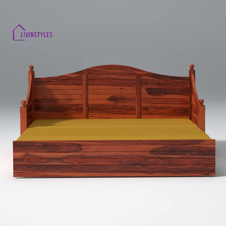 Platon Nest Sheesham Wood Sofa Cum Bed In Reddish Rosewood sofa