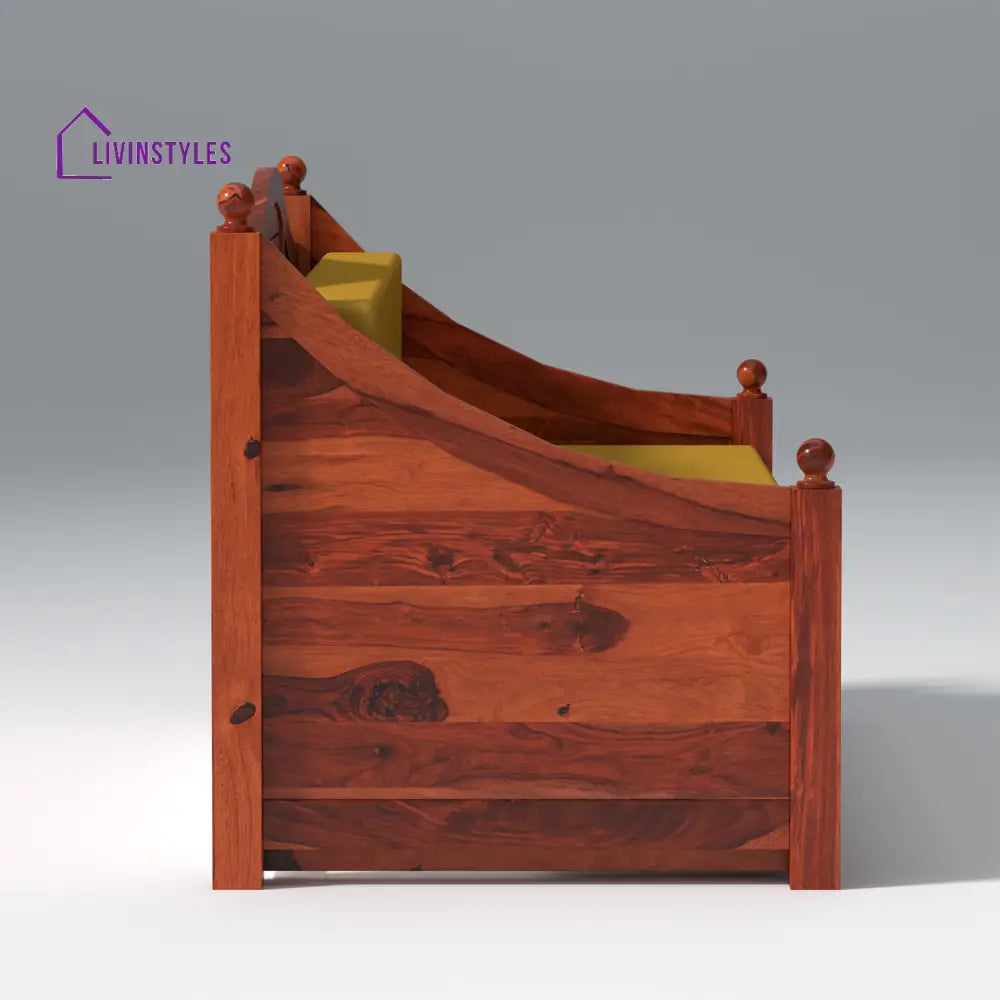 Platon Nest Sheesham Wood Sofa Cum Bed In Reddish Rosewood sofa