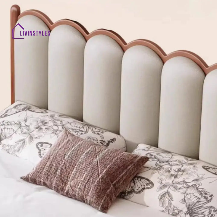 Polina Solid Walnut Wood Bed for Luxury Homes