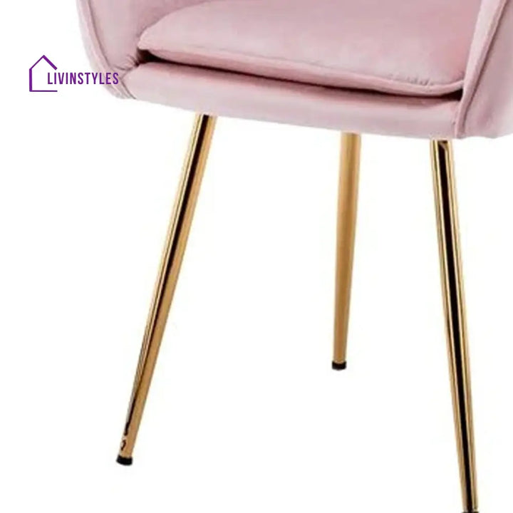 Raisa Velvet Sleek Lounge Chair Pink Furniture