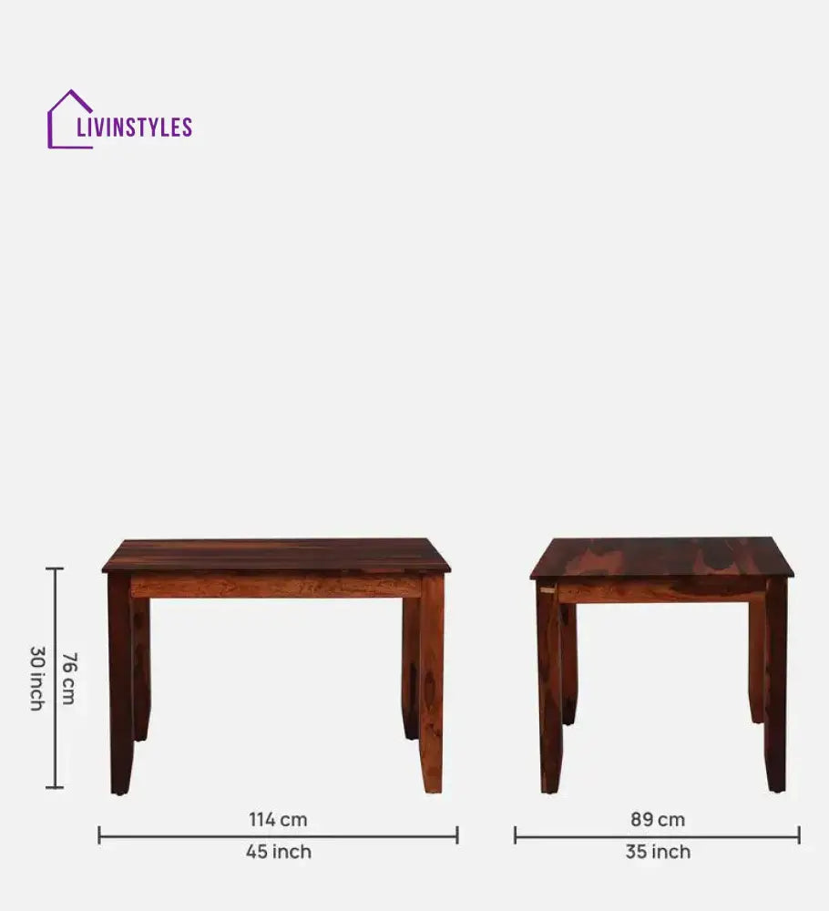 Ratmir Sheesham Wood 4 Seater Dining Set In Honey Finish dining set