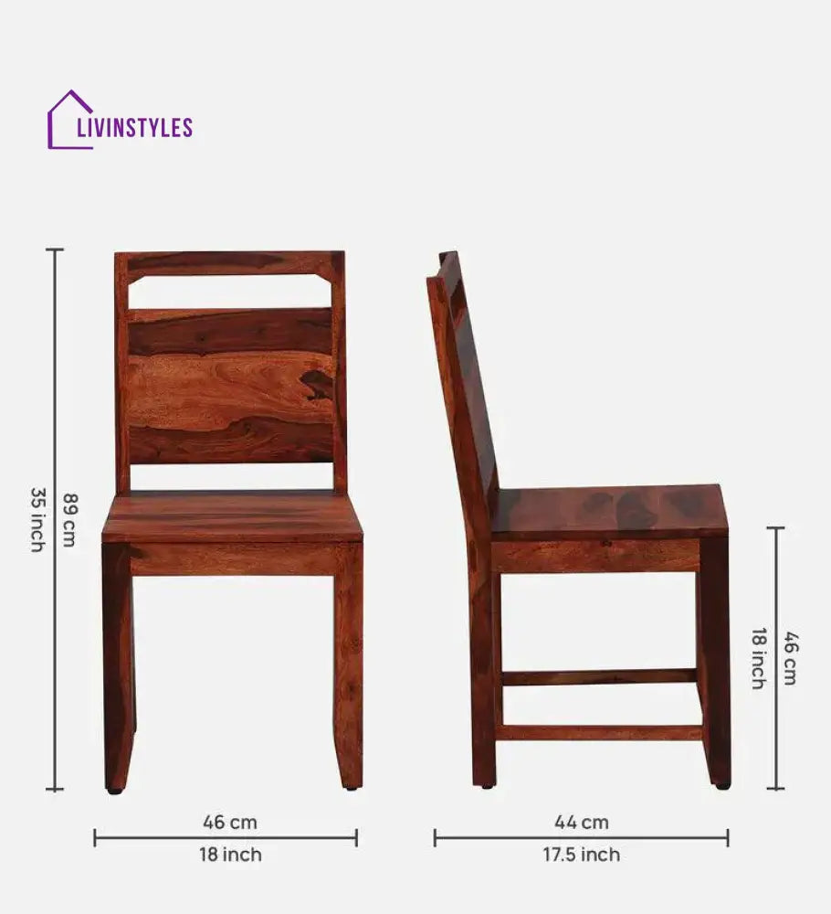 Ratmir Sheesham Wood 4 Seater Dining Set In Honey Finish dining set