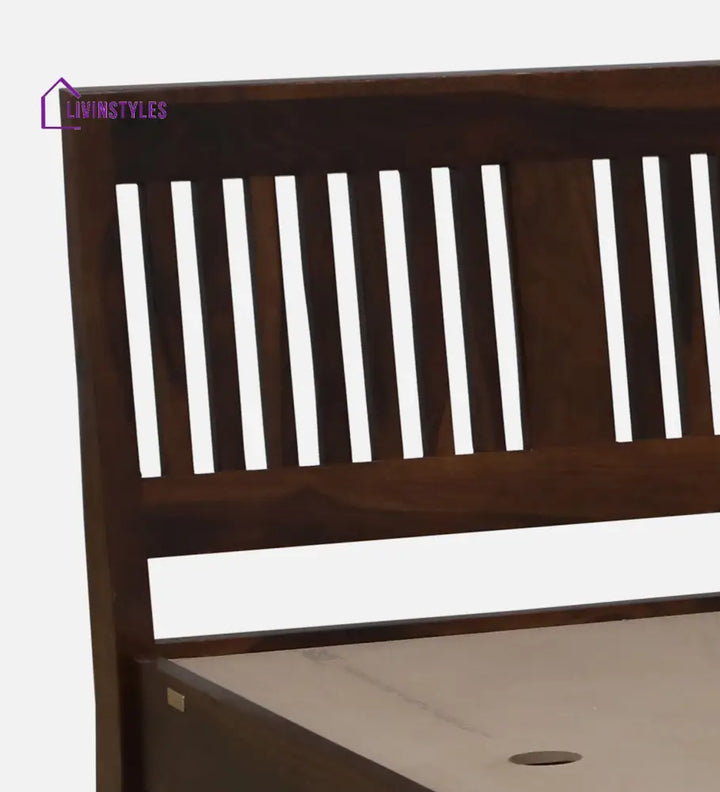 Ravichandran Sheesham Wood King Size Bed In Teak Finish