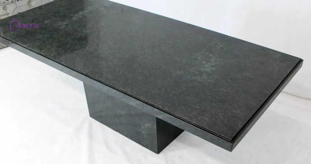Rectangular Single Marble Pedestal Coffee Table
