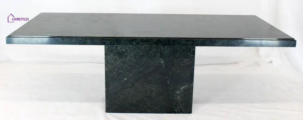 Rectangular Single Marble Pedestal Coffee Table