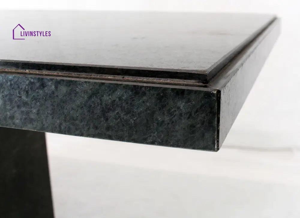 Rectangular Single Marble Pedestal Coffee Table