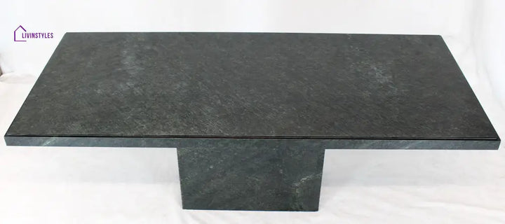 Rectangular Single Marble Pedestal Coffee Table