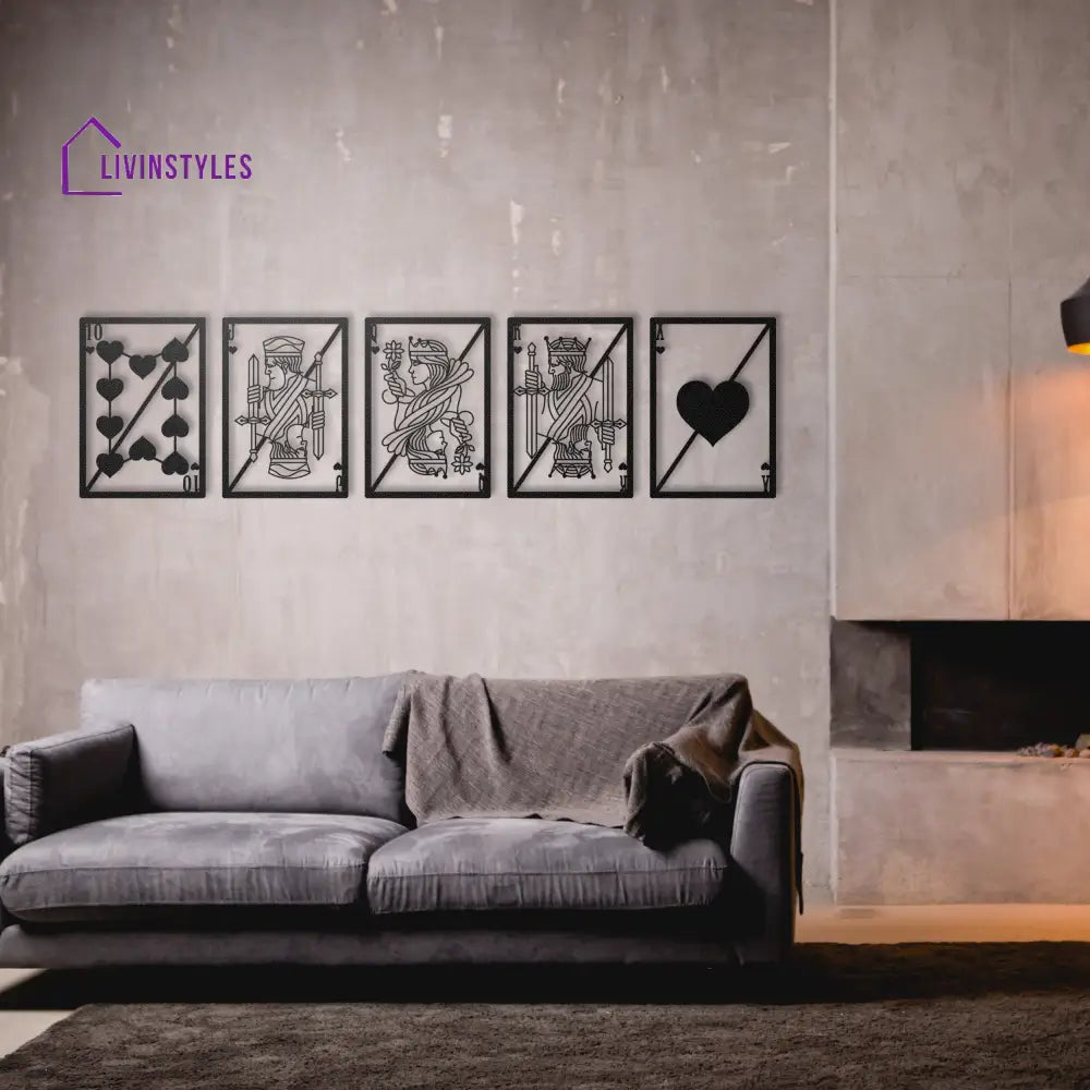 Royal Flush Metal Wall Art