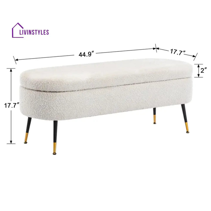 Ruslana Ivory Escape Storage Bench Furniture